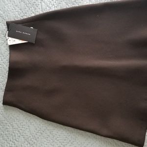 Zara Chocolate Brown Flare Skirt